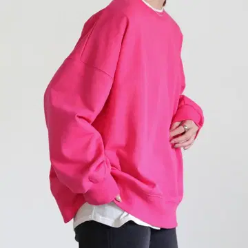 셀렉 모카 오버 사이즈 트레이닝복 쇼킹 핑크