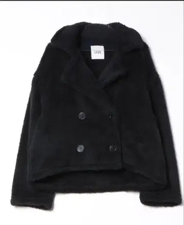 GYDA 블랙 더블 브레스트 보아 자켓