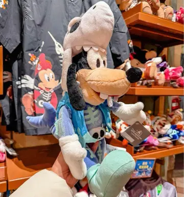 상하이 디즈니랜드 구피 스컬 해골 해골 봉제 인형 상어