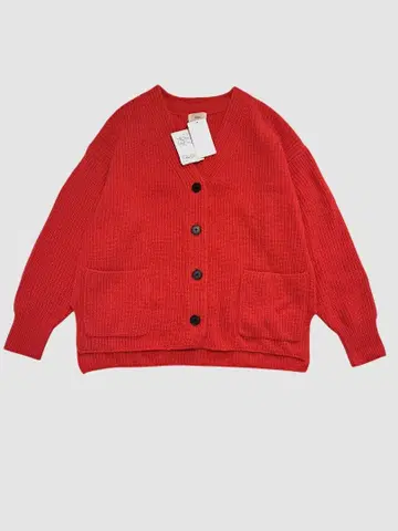 택 포함 새상품 IENA 이에나 캐시미어 혼방 가디건 울 V넥 빨간색