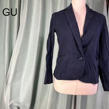GU 네이비 테일러드 자켓 원버튼 M 고급 심플