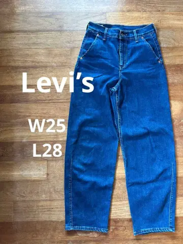 Levi's engineered jeans 다크 블루 와이드 레그 데님