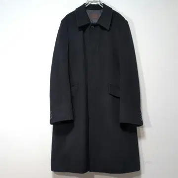 다케오 키쿠치 코트 캐시미어 혼방 남성용 블랙 울 고급