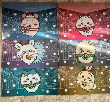 치이카와 플랫 파우치 6종 컴플리트 세트 크리스마스