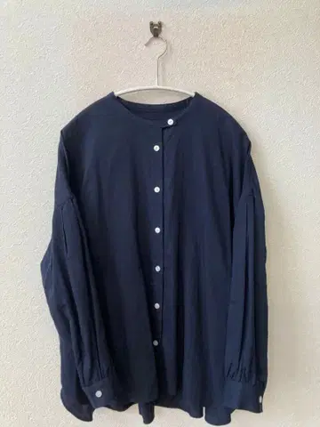 HUIS. 엔슈 직물 SUVIN COTTON 긴팔 스퀘어 와이드 티셔츠