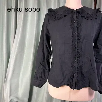 ehku sopo 블랙 긴팔 셔츠 블라우스 F 심플 캐주얼