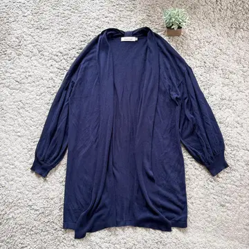 [ Couture brooch ] 토퍼 가디건 롱 겉옷 벌룬 소매