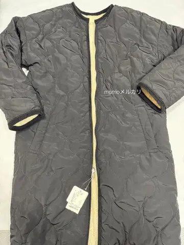 퀼팅 리버서블 코트 M 블랙