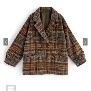 GRL 그레일 체크 무늬 더블 버튼 코트 [snk977]