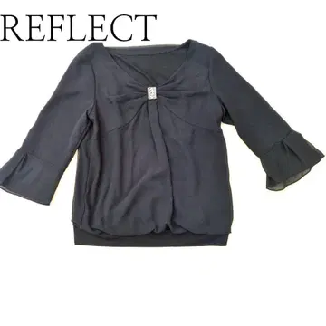 [일본제] 리플렉트 리본 모티브 쉬폰 블라우스 포멀에도