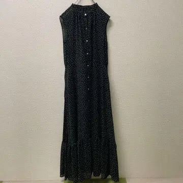 [ SLOBE IENA ] 슬리브리스 플레어 원피스 도트 무늬