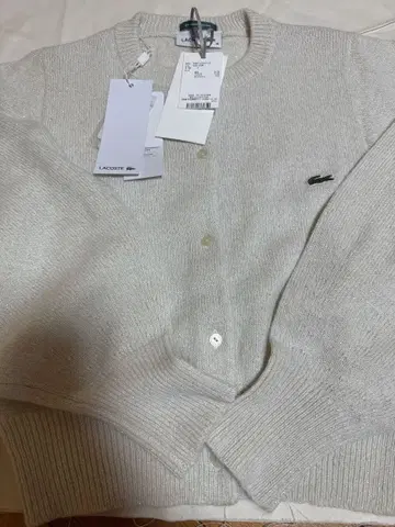 LACOSTE SNIDEL 콜라보 라메 믹스 가디건