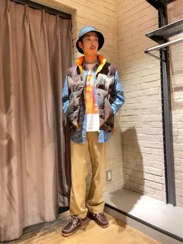 HYSTERIC GLAMOUR 로고 패턴 샴브레이 워크 셔츠 XL