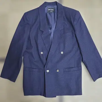 네이비 더블 브레스트 테일러드 자켓