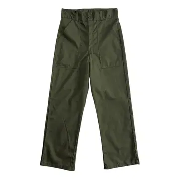70s 80s USA 베이커 팬츠 카키 올리브 지퍼 플라이