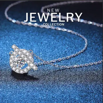 다이아몬드 목걸이 실버색 모이사나이트 겨울 기프트 선물 선물