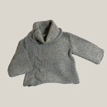 [ 나노 유니버스 ] 그레이 케이블 짜임 터틀넥 니트 스웨터