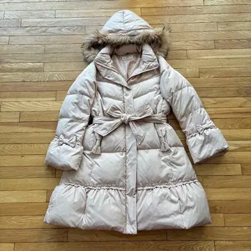 GALLERY VISCONTI 후드 부착 베이지 다운 자켓 사이즈 3