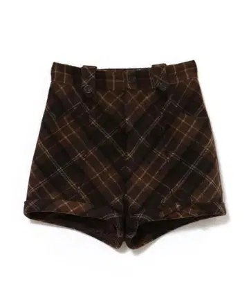 andmary Ribbon check mini pants S