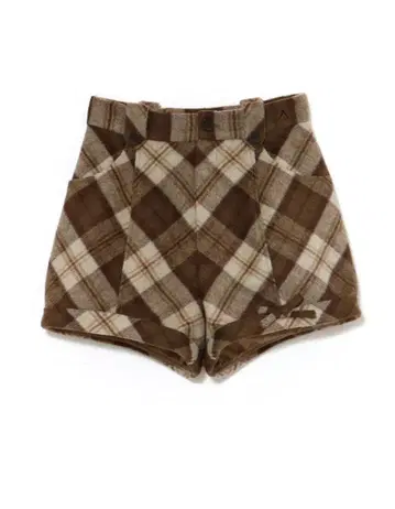 andmary 리본 체크 미니 팬츠 S