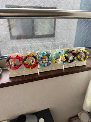 PEANUTS 스누피 리스 장식 6세트