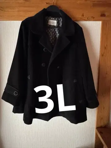 여성용 숏코트 블랙 A라인 3L 빅 사이즈