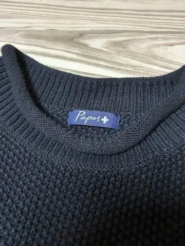 Papas+ 블랙 캐시미어 베스트 남성용 니트 M