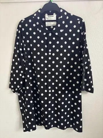 디가웰 반팔 셔츠 도트 셔츠