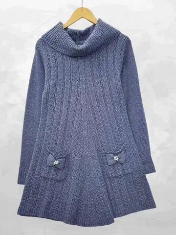 갤러리 비스콘티 오프 터틀 케이블 니트 튜닉