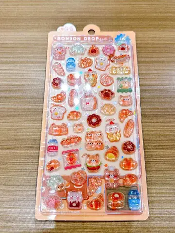 봉봉 드롭 씰 빵 베이커리 호카호카 봉봉 입체 네일 씰