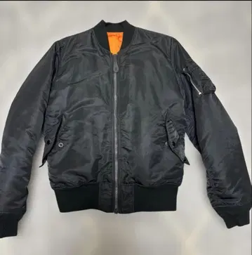 Alpha 블랙 MA-1 플라이트 자켓