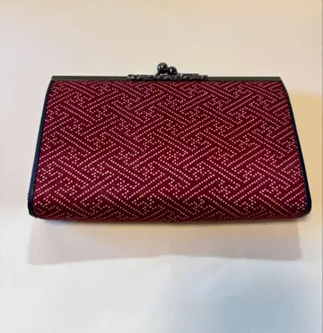 [배송비 포함] 새상품급 인덴야 지갑 3개 포켓 보르도 색상 패턴