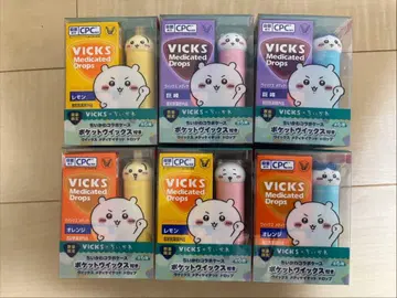VICKS 메디케이티드 드롭스 6개 세트 치이카와 (먼작귀)