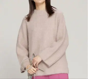 nano universe 워셔블 폭스 립 모크넥 니트 풀오버