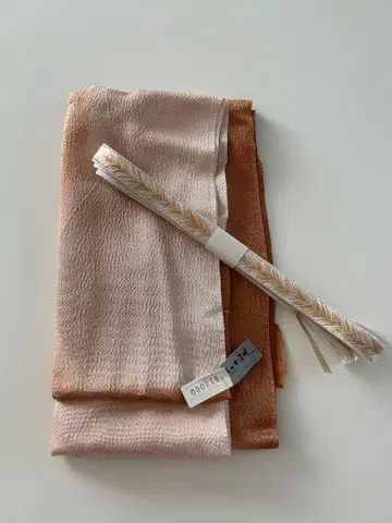 오비 장식 천과 허리띠 세트 빈티지