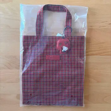 familiar 파밀리아 토트백 빨간색XF 체크 미개봉 새상품 대