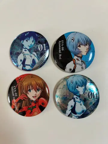 에반게리온 핀 배지 4개 세트