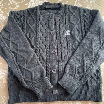 rest&recReation 니트 가디건 다크 그레이