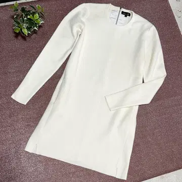 미사용 드로어 니트 원피스 백 지퍼 1 아이보리