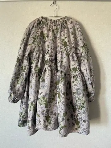 플라워 프린트 긴팔 원피스