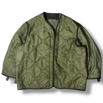 80s US.ARMY 실물 밀리터리 퀼팅 라이너 L 카키