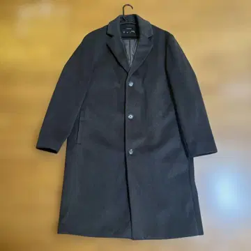 새상품 택 포함 캐시미어 롱 코트 울 짙은 그레이