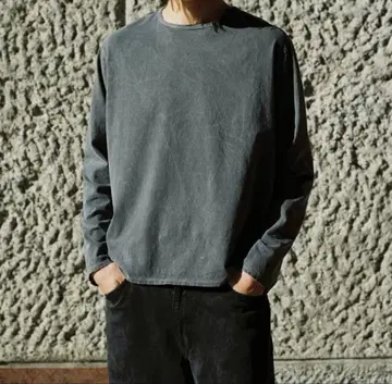 [ LIDNM ] CRACK WASHED L/S TEE