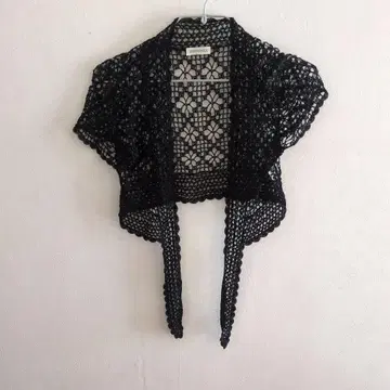 HARMONICA 블랙 레이스 가디건 반팔