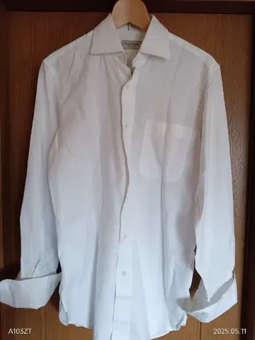 폴 스튜어트 화이트 무지 심플 긴팔 셔츠