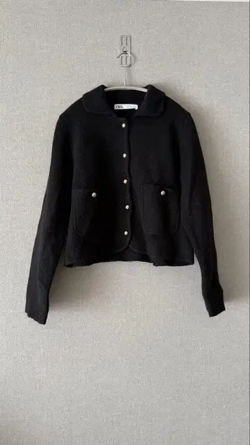 [ ZARA ] 니트 가디건 블랙 M