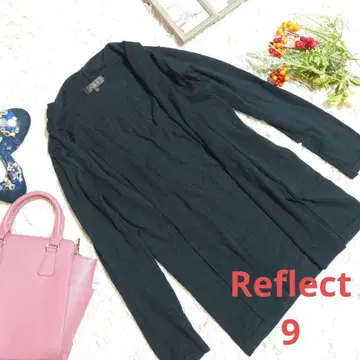 Reflect 프론트 오픈 가디건 (M) 블랙/블랙/카라 부착