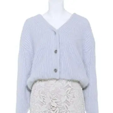 [ 완판템 ] SNIDEL 스나이델 니트 가디건 스카이블루