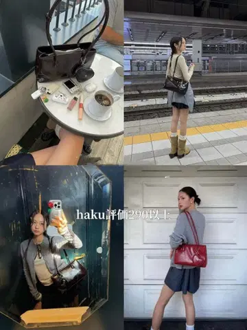 한국 인기 STAND OIL 스퀘어 로우백 다크 브라운 토트백