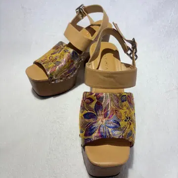 ESPERANZA 자수 우드 밑창 샌들